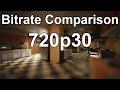 Bitrate Comparison for 720p30 | Streaming and Youtube | OBS Studio