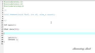 C Programming Language Video Tutorials for Beginners 92 memset Function 2