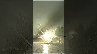 lightning hit a utility pole and caught fire #1 #shorts