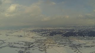 【空撮】 冬景色 大晦日 湯沢市近郊