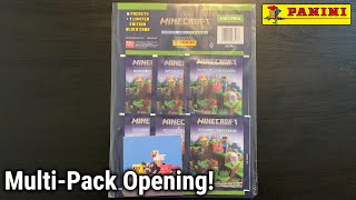 Multi-Pack Opening! - Panini Minecraft Wonderful World Sticker Collection - Limited Edition Block!