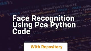 face recognition using pca python code