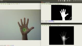 Detecting the hand center using the distance transform