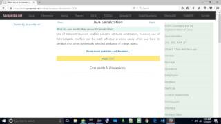 When to use Serializable versus Externalizable? | javapedia.net