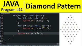 Java Program #22 - Print Diamond Shape Star Pattern in Java