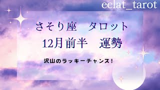 星座占い✨12月前半運勢【さそり座さん】タロット前向きリーディング！ストレスを感じてる人見てほしい‼︎肩の力抜いて楽しんでいこう！