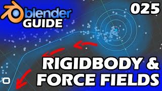 PHYSIK(1): Rigidbody, Collisions & Force Field 🏆 The Blender Guide (Blender Tutorial Deutsch) S1E23