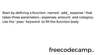 Learn Lambda Functions by Building an Expense Tracker | Python Beta Cert| Step 1