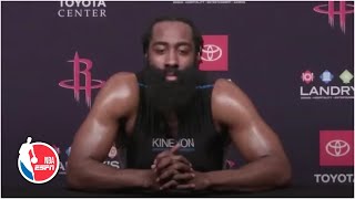 James Harden doesn't talk trade rumors, says Atlanta and Vegas trips were for 'training' | ESPN