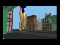 giantess girl 2 is walking in the city