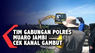 Tim Gabungan Polres Muaro Jambi Cek Kanal Gambut