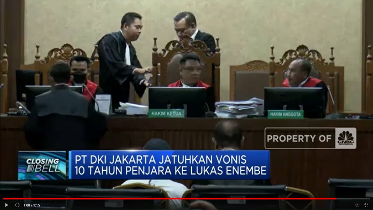 Hukuman Eks Gubernur Papua Lukas Enembe Diperberat Jadi 10 Tahun - YouTube