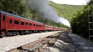 Nickel Plate 765 at MP 126 in the Lehigh Gorge on August 23 2015