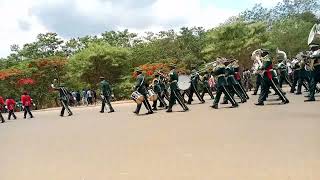 Malawi Defense force drill and matching at area 18 momerial tower in Lilongwe capital city of Malawi