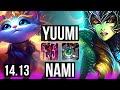 YUUMI & Ezreal vs NAMI & Zeri (SUP) | 4/0/17, 500+ games | VN Challenger | 14.13