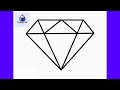 Cum Sa Desenezi Un DIAMANT | Usor Pas cu Pas Tutorial pentru Incepatori