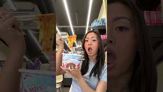 eating cinnamoroll food but it's spicy?! eating at the korean convenience store #shorts