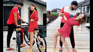 இணையத்தை கலக்கும் ஆர்யா சாயிஷா ஜோடி | Maldives Romance | Sayyeshaa | Arya