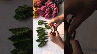 Leaf 🍃 pipe cleaners flowers