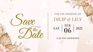 Digital Wedding Invitation Video Template | E-Invites