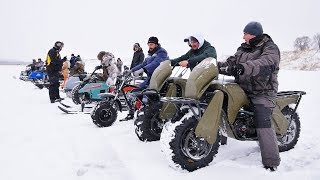 Grand battle of the cheapest winter vehicles: sleds, snowdogs, 2x2 atv etc.