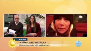 Tilde om känslorna inför kvällens cancergala - Nyhetsmorgon (TV4)