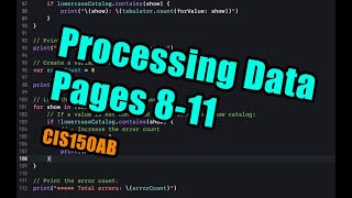 Processing Data Pages 8-11