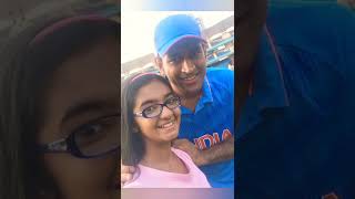 Anushka Sen with MS Dhoni ❤️🥰 #msdhoni #trending #short