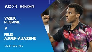 Vasek Pospisil v Felix Auger-Aliassime Highlights | Australian Open 2023 First Round