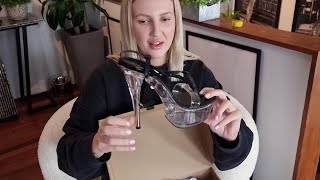 Catie Unboxes Black And Clear V Strap 6 Inch High Heel Platform Shoes