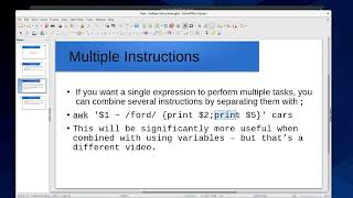 Multiple Instructions in awk
