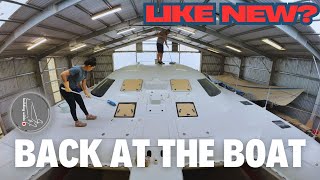 Back at the Boat. What our Catamaran looks like after 6 months away - S03E42 | Building Wilda