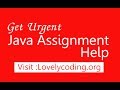 Java Assignment Help, Java Coding Help