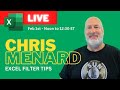 Excel Filtering Tips with Chris Menard - Microsoft Certified Trainer