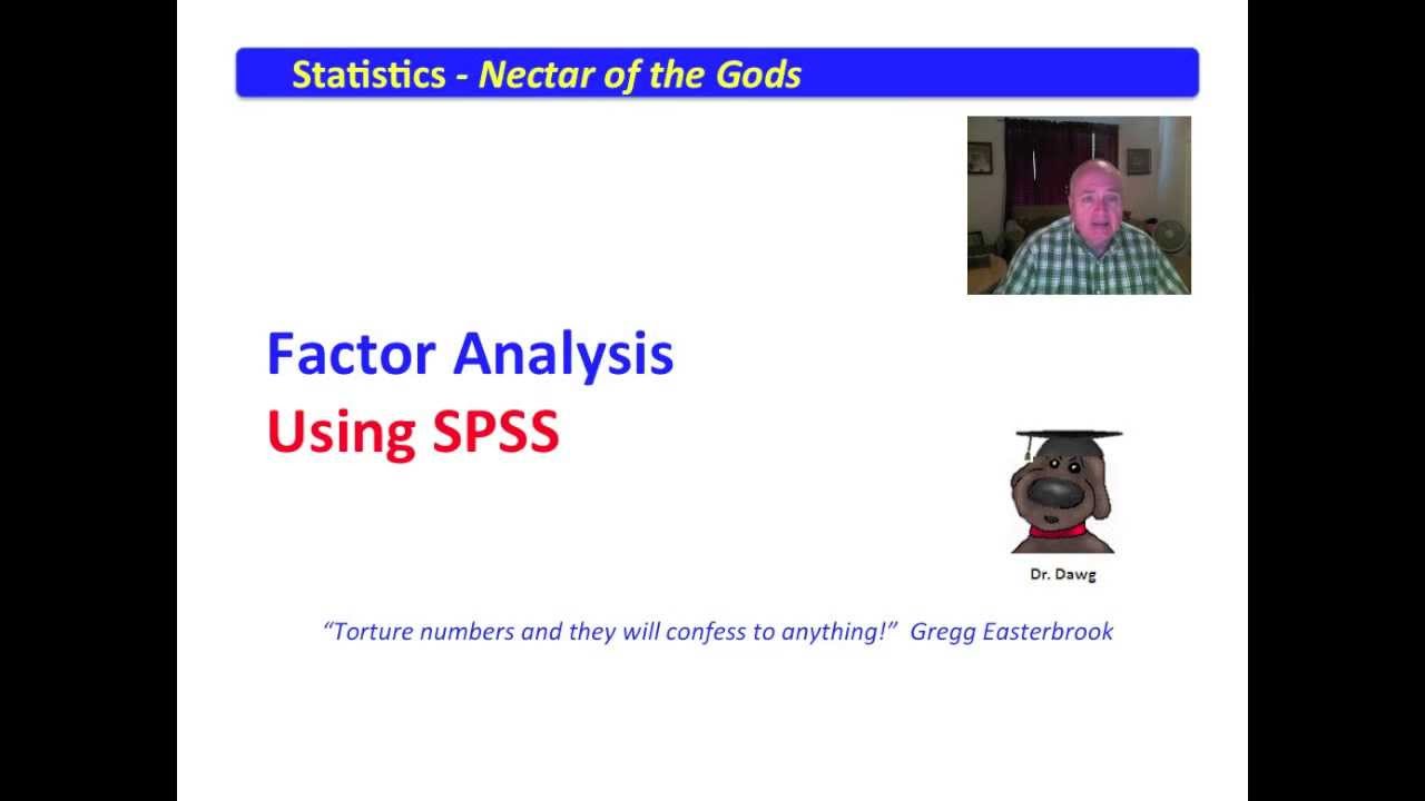 4 Factor Analysis Using Spss Youtube