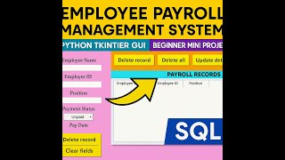 Employee Payroll Management System | Python Tkinter + SQLite | Beginner Mini Project (GUI)
