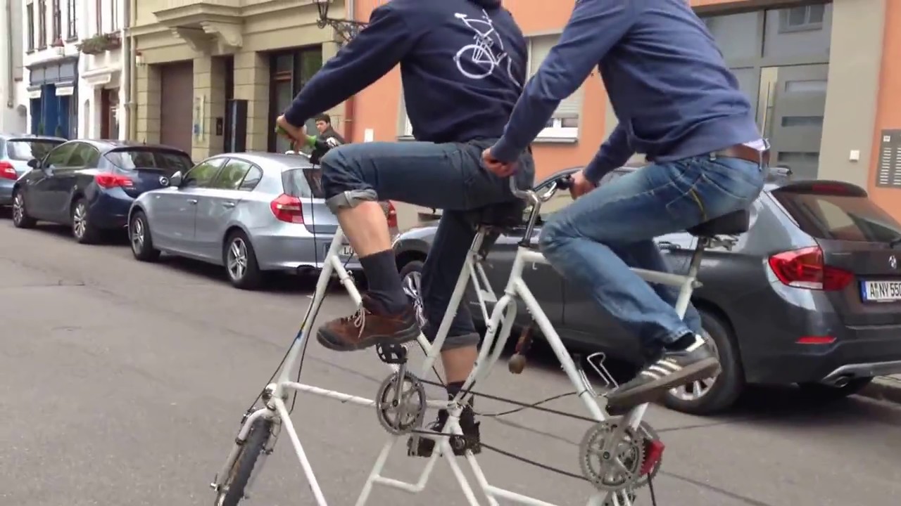 Tandem Tall Bike Fail Youtube