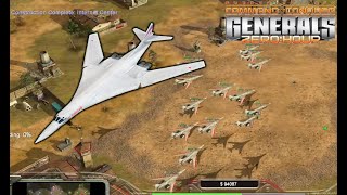 Tupolev Tu-160 heavy bomber China Artillery 2 vs 3 Hard Army | C&C Generals Zero Hour Mod