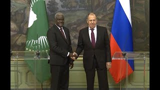 Russie-Union Africaine: Moussa Faki Mahamat reçu à Moscou par Sergueï Lavrov