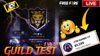 1 VS 2 GUILD TEST #live #livegame #freefire #freefirelive #gaming #giveaway  #1k #game