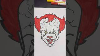 Easy Pennywise coloring #movie #pennywise #film #horror #coloring