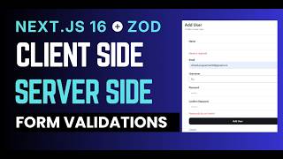 Next.js 16: Client + Server Form Validations #nextjs