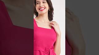 Women's Fit and Flare Dress - Fuchsia!!#monacofashions #youtube