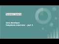 Java Developer Interview , Persistence Systems