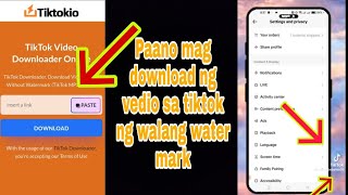 mag download sa tiktok ng walang water mark tiktokio