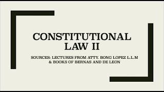 CONSTITUTIONAL LAW 2 (SECTIONS 2, 3 AND 4 OF ARTICLE III, THE BILL OF RIGHTS) PART 2