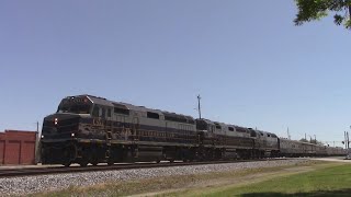 CSX Office Car Special w/ marker lights cut in \u0026 L607 with KCS 3rd out, DODX Flats. Dunn, NC