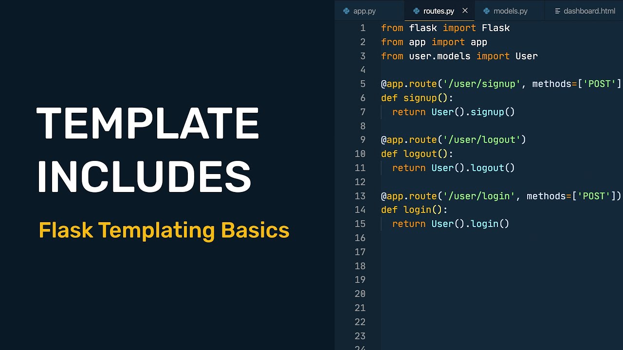 Flask Templating Basics Template Includes Youtube