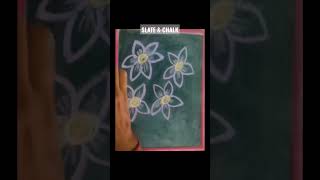 beautiful flower drawing||Chalkboard drawing #shorts #explore #artsy #artist #viral #drawing